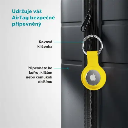Epico silikonové pouzdro s plnou zadní stranou pro AirTag - žlutá