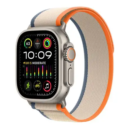 Apple Watch 49mm Orange/Beige Trail Loop-S/M