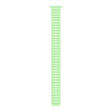 Apple Watch 49mm Neon Green Ocean Band Extension - Natural Titanium Finish