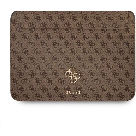 Guess PU 4G Metal Logo Pouzdro na MacBook 13" hnědé