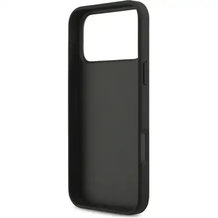 Guess PU 4G Metal Logo Strap kryt iPhone 17 Pro Max černý