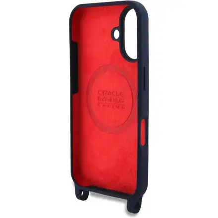 Red Bull Silicone Vertical Logo MagSafe Zadní Kryt + Crossbody popruh pro iPhone 16 modrý