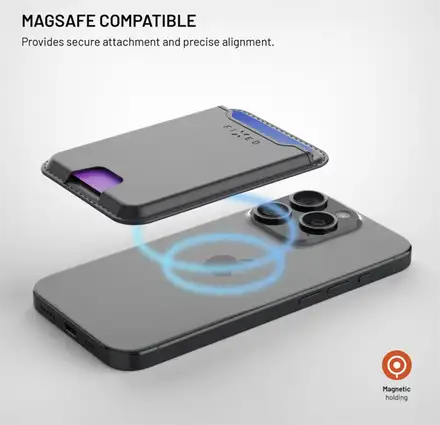 FIXED MagWallet peněženka s lokátorem a podporou Find My, bezdrátové nabíjení, černá