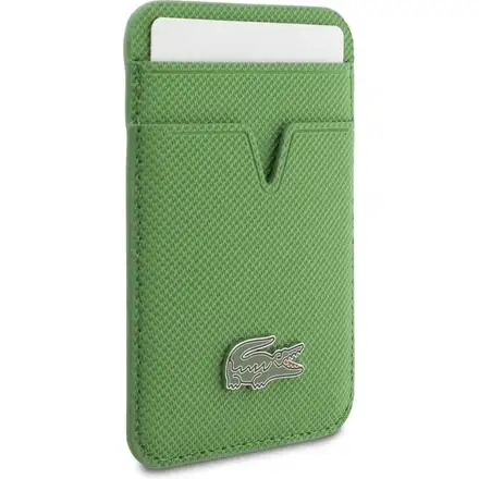 Lacoste Iconic Petit Pique MagSafe kryt + peněženka iPhone 17 Pro zelený