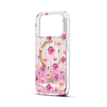 iDeal Fashion Mirror Case MagSafe iPhone 17 Pro/18 Pro Rose Blush Floral