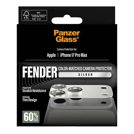 PanzerGlass Fender Camera Protection pro iPhone 17 Pro Max-Silver