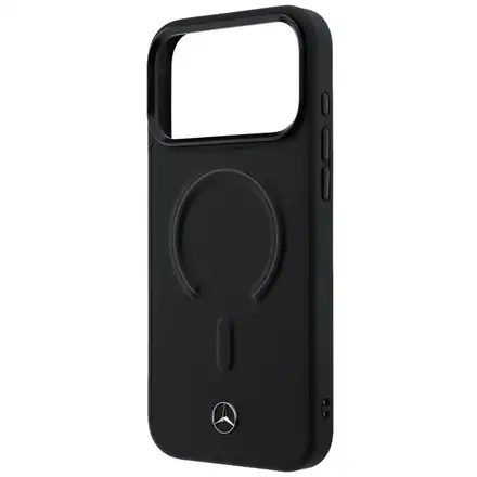 Mercedes PU Leather 3D MagSafe Zadní Kryt pro iPhone 17 Pro černý