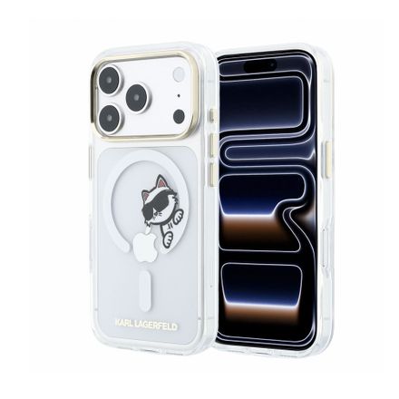 Karl Lagerfeld IML Choupette Peekaboo Magsafe kryt iPhone 18 Pro průhledný