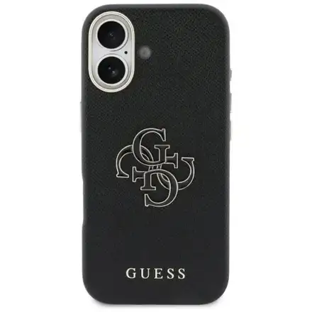 Guess PU Resin Logo kryt iPhone 17 černý