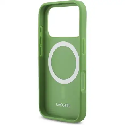 Lacoste Iconic Petit Pique MagSafe kryt + peněženka iPhone 17 Pro zelený