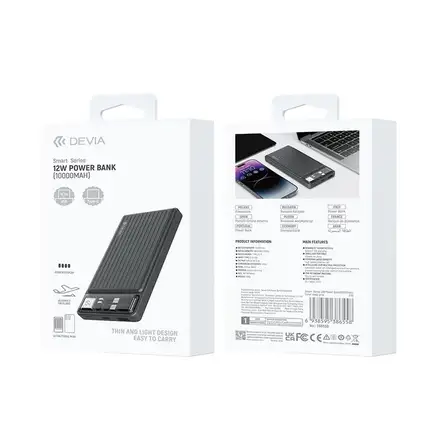 Devia powerbank Smart Series 10000 mAh 12W-Deep Gray