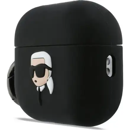 Karl Lagerfeld 3D Logo NFT Karl Head Silikonové Pouzdro pro AirPods 3 Pro černé