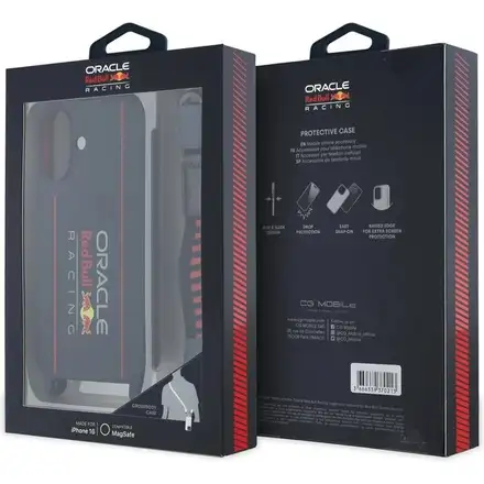 Red Bull Silicone Vertical Logo MagSafe Zadní Kryt + Crossbody popruh pro iPhone 16 modrý