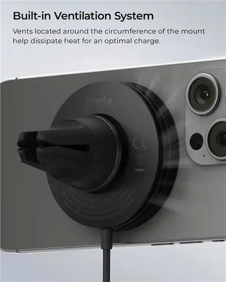 iOttie Velox MagSafe Qi2 Wireless Air Vent Mount - Black