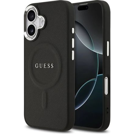 Guess PU Saffiano MagSafe kryt iPhone 17 černý