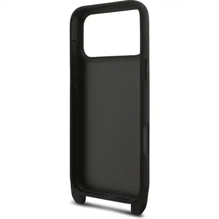 Karl Lagerfeld Saffiano Crossbody Popruh Metal Karl and Choupette kryt iPhone 17 Pro černý
