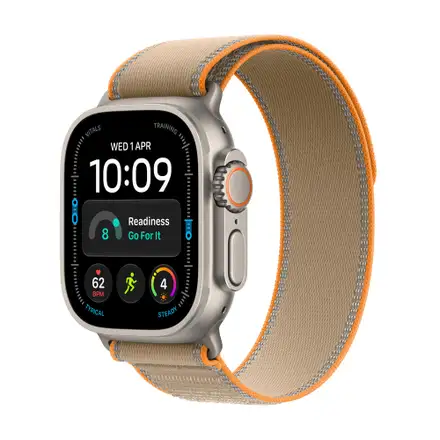 Apple Watch Ultra 4 GPS + Cellular 49mm Natural Titanium Case with Sand Trail Loop - S/M