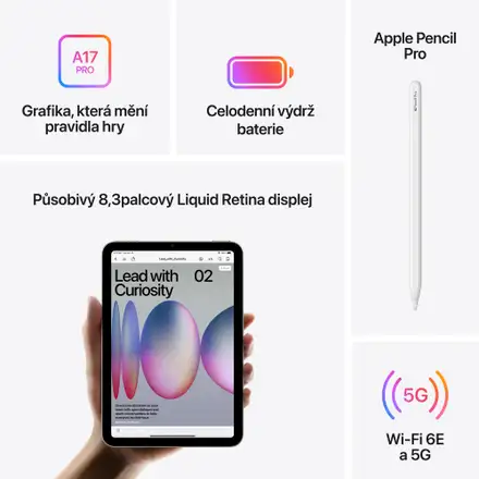 iPad mini Wi-Fi + Cellular 128GB Fialový (2024)