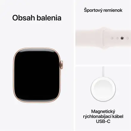 Apple Watch Series 10 GPS 42mm Růžově zlatý hliník *Třída B*