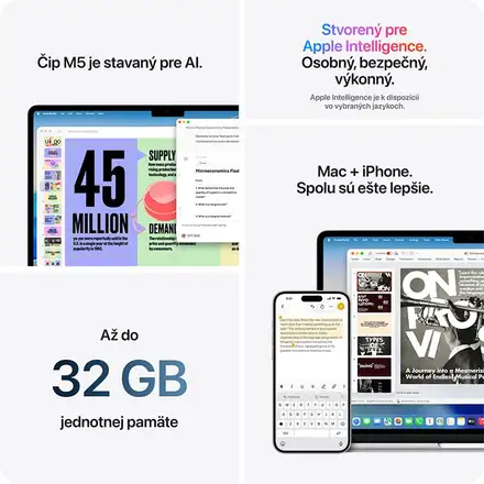 CTO MacBook Air 13" Apple M5 10core CPU 10core GPU 32GB 1TB 70W Blankytně modrý CZ