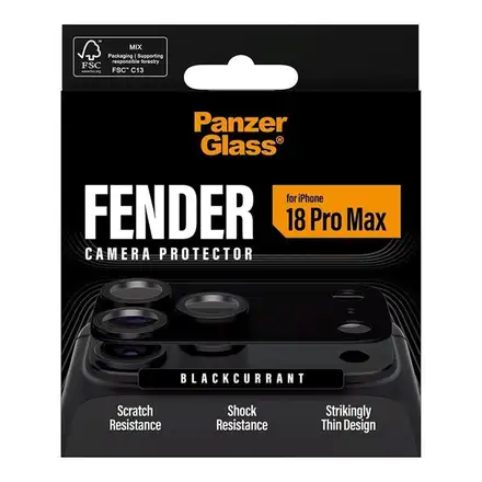 PanzerGlass Fender Camera Protection pro iPhone 18 Pro Max-Black Currant