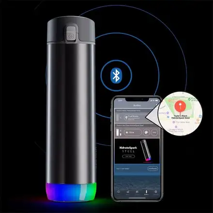 HidrateSpark-nerezová chytrá lahev, 620 ml, Bluetooth tracker, černá * Rozbaleno *