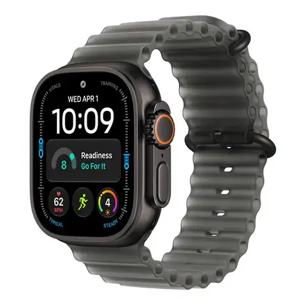 Apple Watch 49mm Translucent Black Ocean Band Extension-Black Titanium Finish