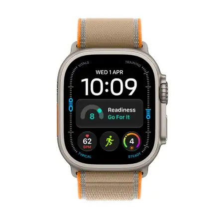 Apple Watch Ultra 4 GPS + Cellular 49mm Natural Titanium Case with Sand Trail Loop - M/L