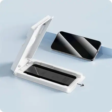 Devia ochranné sklo Van Series Privacy pro iPhone Air - Black Frame