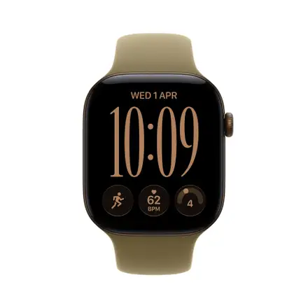 Apple Watch Series 12 GPS 42mm Dark Bronze Aluminium Case with Olive Sport Band - M/L