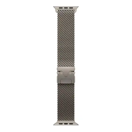 Apple Watch 49mm Natural Titanium Milanese Loop-Medium