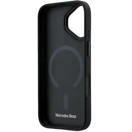 Mercedes PU Leather 3D MagSafe Zadní Kryt pro iPhone 17 černý