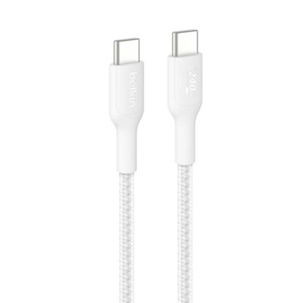 Belkin kabel Boost Charge Pro USB-C to USB-C Braided Cable 240W 1m - White