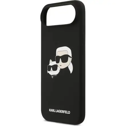 Karl Lagerfeld Liquid Silicone Double Heads MagSafe kryt iPhone Air černý