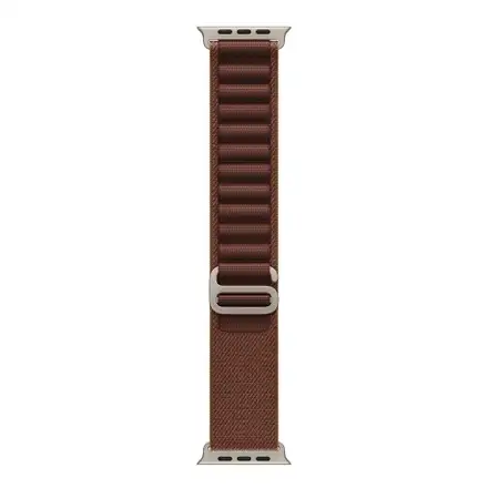 Apple Watch 49mm Burgundy Alpine Loop-Small-Natural Titanium Finish