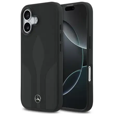 Mercedes Leather The Move MagSafe Zadní Kryt pro iPhone 17 černý