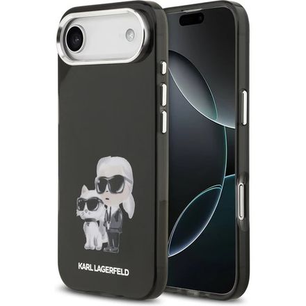 Karl Lagerfeld IML Aquarelle Karl and Choupette kryt iPhone Air černý
