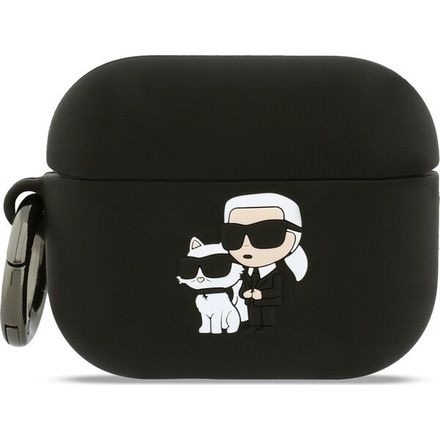 Karl Lagerfeld 3D Logo NFT Karl and Choupette Silikonové Pouzdro pro AirPods 3 Pro černé