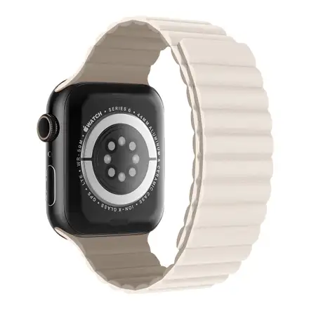 Devia řemínek Nature Silicone Magnetic Watch Band 44/45/46mm - Stardust Pink