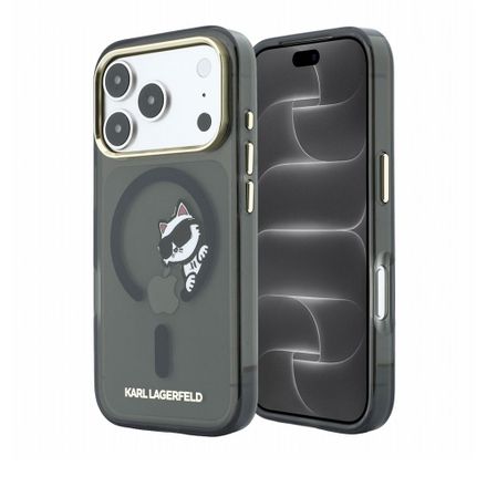 Karl Lagerfeld IML Choupette Peekaboo Magsafe kryt iPhone 18 Pro černá