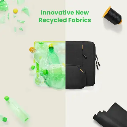 Tomtoc pouzdro Recycled Sleeve with Pouch pro Macbook Pro 14" M1/M2/M3-Black