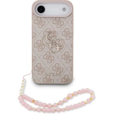 Guess PU 4G Metal Logo Strap kryt iPhone Air růžový