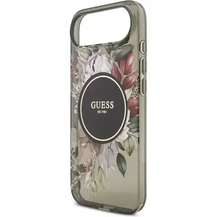 Guess IML Flowers Strap MagSafe kryt iPhone Air černý