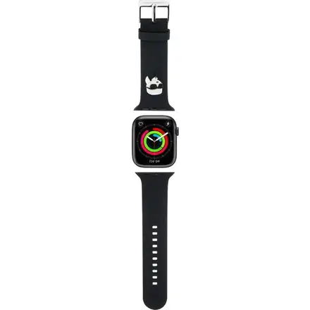 Karl Lagerfeld Karl and Choupette Head NFT Řemínek pro Apple Watch 42/44/45/46/49 černý