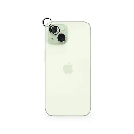 iStores by Epico Aluminium Lens Protector pro Apple iPhone 15/15 Plus - zelená