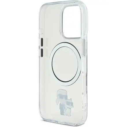 Karl Lagerfeld IML Karl and Choupette MagSafe kryt iPhone 16 Pro průhledný