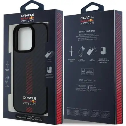 Red Bull Carbon Powerbar MagSafe Zadní Kryt pro iPhone 16 Pro Max černý