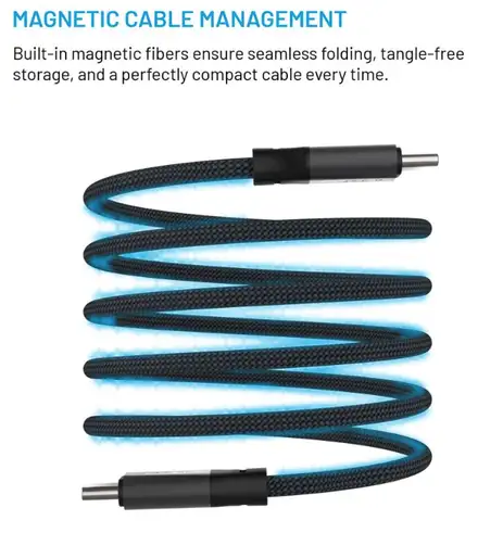 FIXED magnetický nabíjecí a datový opletený kabel s konektory USB-C/USB-C a podporou PD, USB 2.0, 240W, 1.2m, šedý