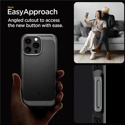 Spigen kryt Rugged Armor MagSafe pro iPhone 16 Pro - Matte Black
