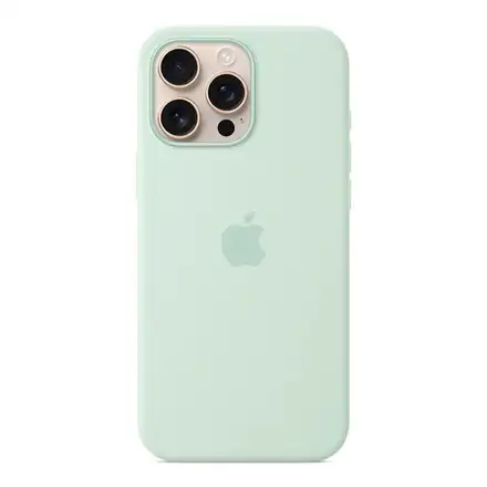 iPhone 16 Pro Max Silicone Case with MagSafe - Akvamarínová